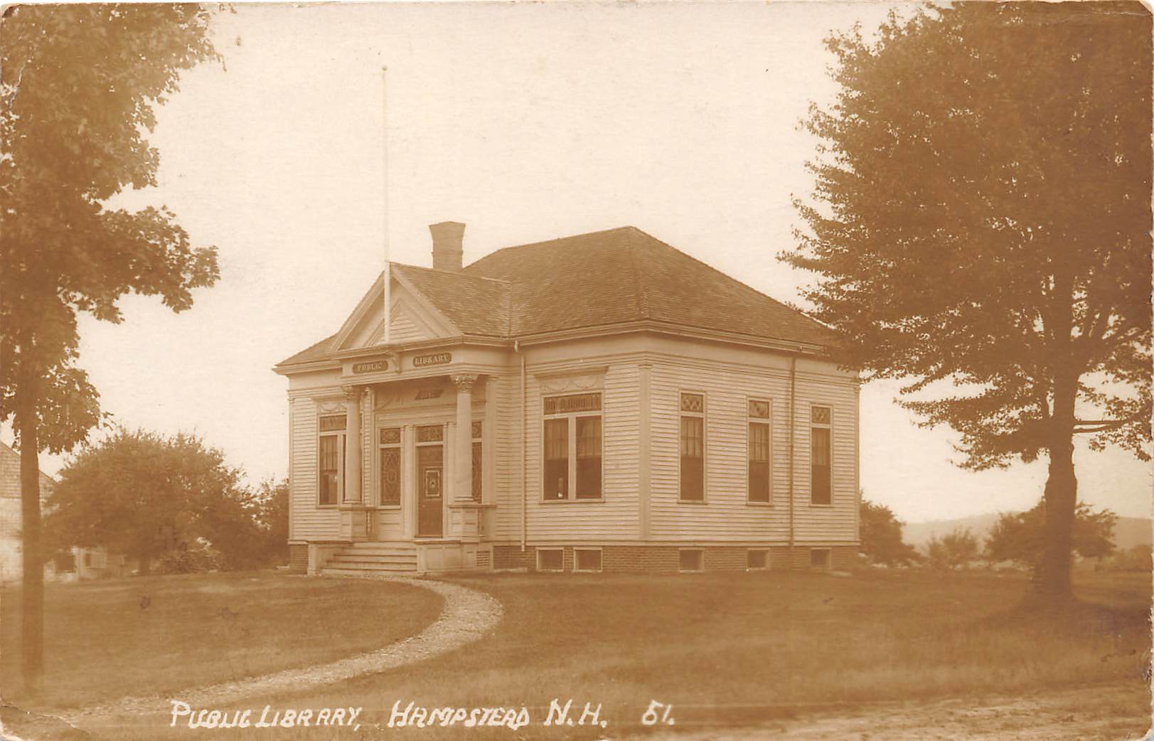 Public Library - Hampstead, New Hampshire NH Postcard
