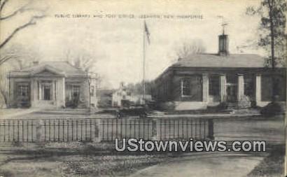 Public Library & Post Office - Lebanon, New Hampshire NH Postcard