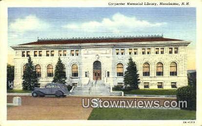 Carpenter Memorial Library - Manchester, New Hampshire NH Postcard