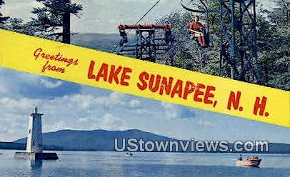 Lake Sunapee, New Hampshire    ;     Lake Sunapee, NH Postcard