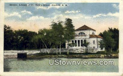 Sheldon Library, St Paul's School - Concord, New Hampshire NH Postcard