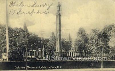 Soldiers Monumnet - Asbury Park, New Jersey NJ Postcard