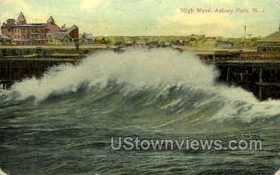 High Wave - Asbury Park, New Jersey NJ Postcard