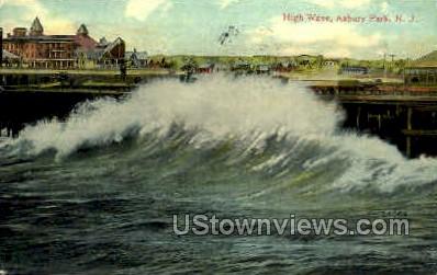 High Wave - Asbury Park, New Jersey NJ Postcard
