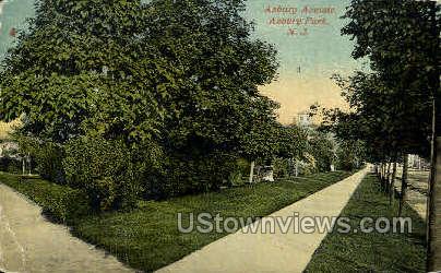 Asbury Ave. - Asbury Park, New Jersey NJ Postcard