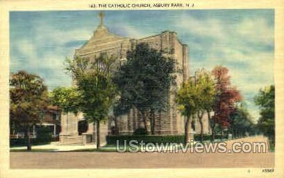 Catholic Church - Asbury Park, New Jersey NJ Postcard