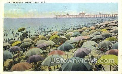 Beach - Asbury Park, New Jersey NJ Postcard