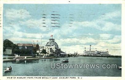 Wesley Lake - Asbury Park, New Jersey NJ Postcard