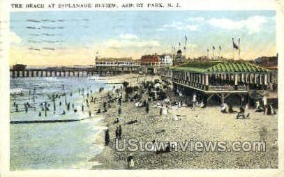 Esplanade Review - Asbury Park, New Jersey NJ Postcard