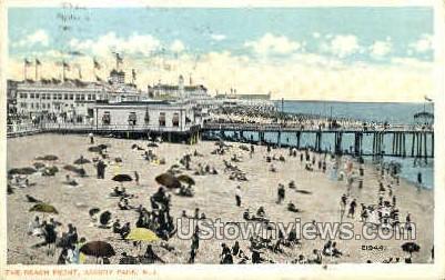Beach Front - Asbury Park, New Jersey NJ Postcard