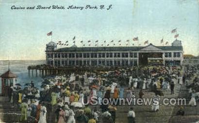 Casino & Boardwalk - Asbury Park, New Jersey NJ Postcard