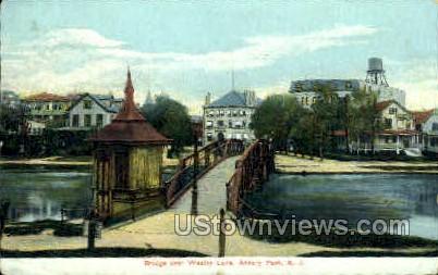 Bridge, Wesley Lake - Asbury Park, New Jersey NJ Postcard