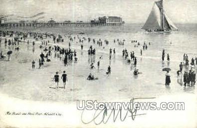 Beach, Steel Pier - Atlantic City, New Jersey NJ Postcard