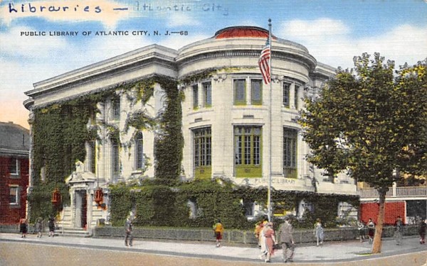 Public Library  Atlantic City, New Jersey Postcard