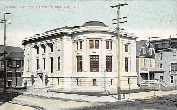Atlantic City Free Library New Jersey Postcard