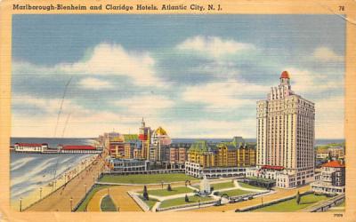 Marlborough-Blenheim and Claridge Hotels Atlantic City, New Jersey Postcard
