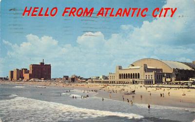 Convention Hall and hotels Atlantic City, New Jersey Postcard