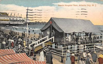 Beach Hospital Tent Atlantic City, New Jersey Postcard