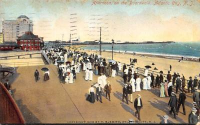 Afternoon, on the Boardwalk Atlantic City, New Jersey Postcard