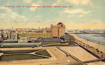 Bird's-eye View of Traymore from Blenhelm Atlantic City, New Jersey Postcard