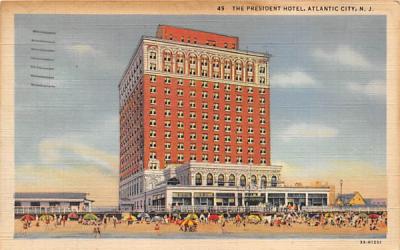 The President Hotel Atlantic City, New Jersey Postcard