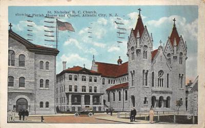 St. Nicholas' R. C. Church,  Atlantic City, New Jersey Postcard