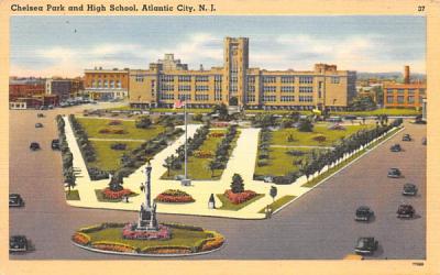 Chelsea Park and High School Atlantic City, New Jersey Postcard