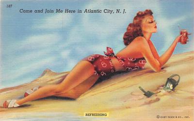 Come and Join Me Here in Atlantic City New Jersey Postcard