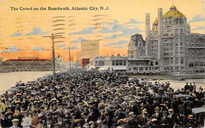 The Crowd on the Boardwalk Atlantic City, New Jersey Postcard