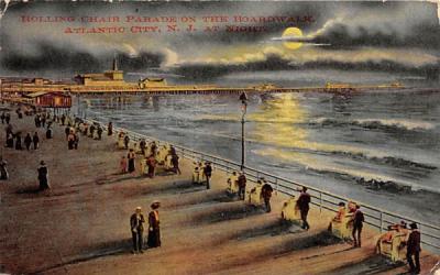 Rolling Chair Parade of the Boardwalk Atlantic City, New Jersey Postcard