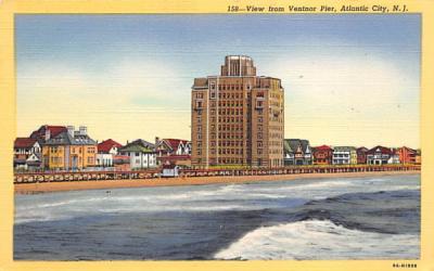 View from Ventnor Pier Atlantic City, New Jersey Postcard