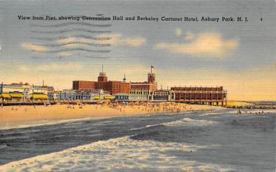 Convention Hall and Berkeley Cartaret Hotel Asbury Park, New Jersey Postcard