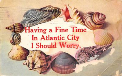Having a Fine Time in Atlantic City I Should Worry New Jersey Postcard