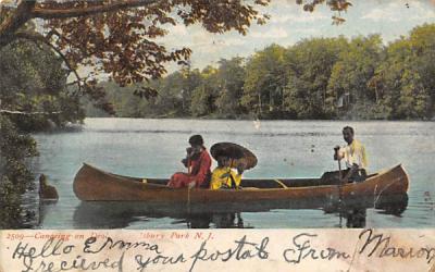 Canoeing  Asbury Park, New Jersey Postcard