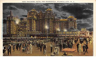 New Traymore Hotel and Boardwalk Atlantic City, New Jersey Postcard