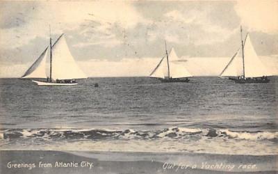 Out for a Yachting race Atlantic City, New Jersey Postcard