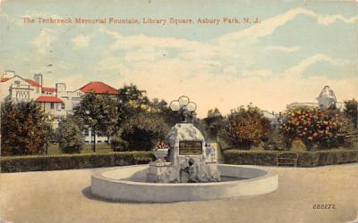 Tenbroeck Memorial Fountain, Library Square Asbury Park, New Jersey Postcard