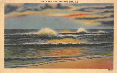 Ocean Twilight Atlantic City, New Jersey Postcard