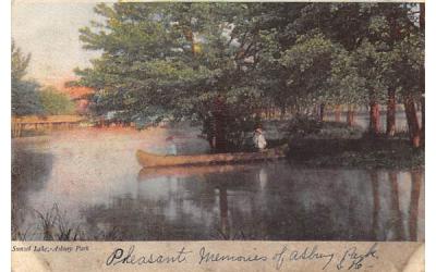 Sunset Lake Asbury Park, New Jersey Postcard