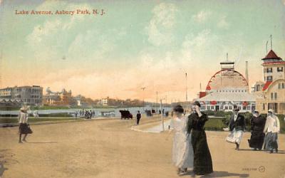 Lake Avenue Asbury Park, New Jersey Postcard