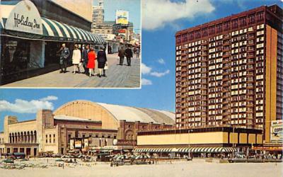 Convention Hall and new Holiday Inn Atlantic City, New Jersey Postcard