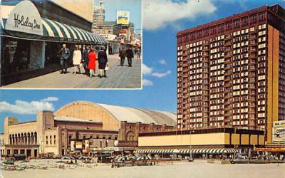 Convention Hall and new Holiday Inn Atlantic City, New Jersey Postcard