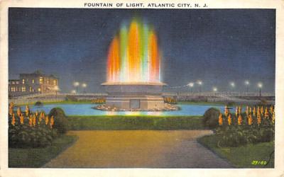 Fountain of Light Atlantic City, New Jersey Postcard