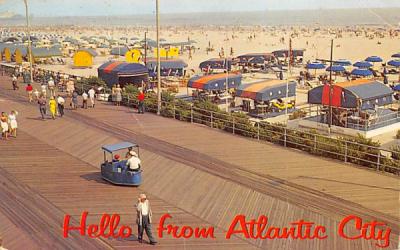 Fun under the sun, famous beach Atlantic City, New Jersey Postcard