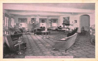 Main Reception Room - Carolina Crest Atlantic City, New Jersey Postcard