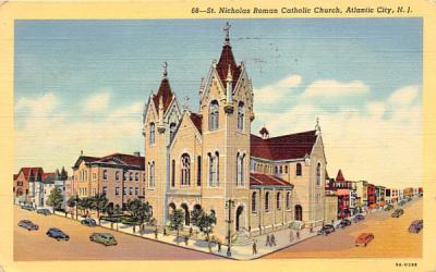 St. Nicholas Roman Catholic Church Atlantic City, New Jersey Postcard