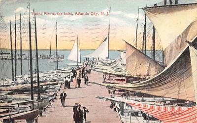 Yacht Pier at the Inlet Atlantic City, New Jersey Postcard