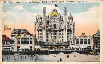 Hotel Marlborough Blenhelm form Beach Atlantic City, New Jersey Postcard
