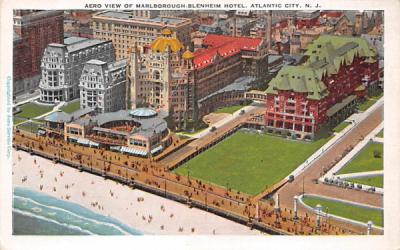 Aero View of Marlborough-Blenheim Hotel Atlantic City, New Jersey Postcard