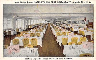Hackney's Sea Food Restaurant Atlantic City, New Jersey Postcard